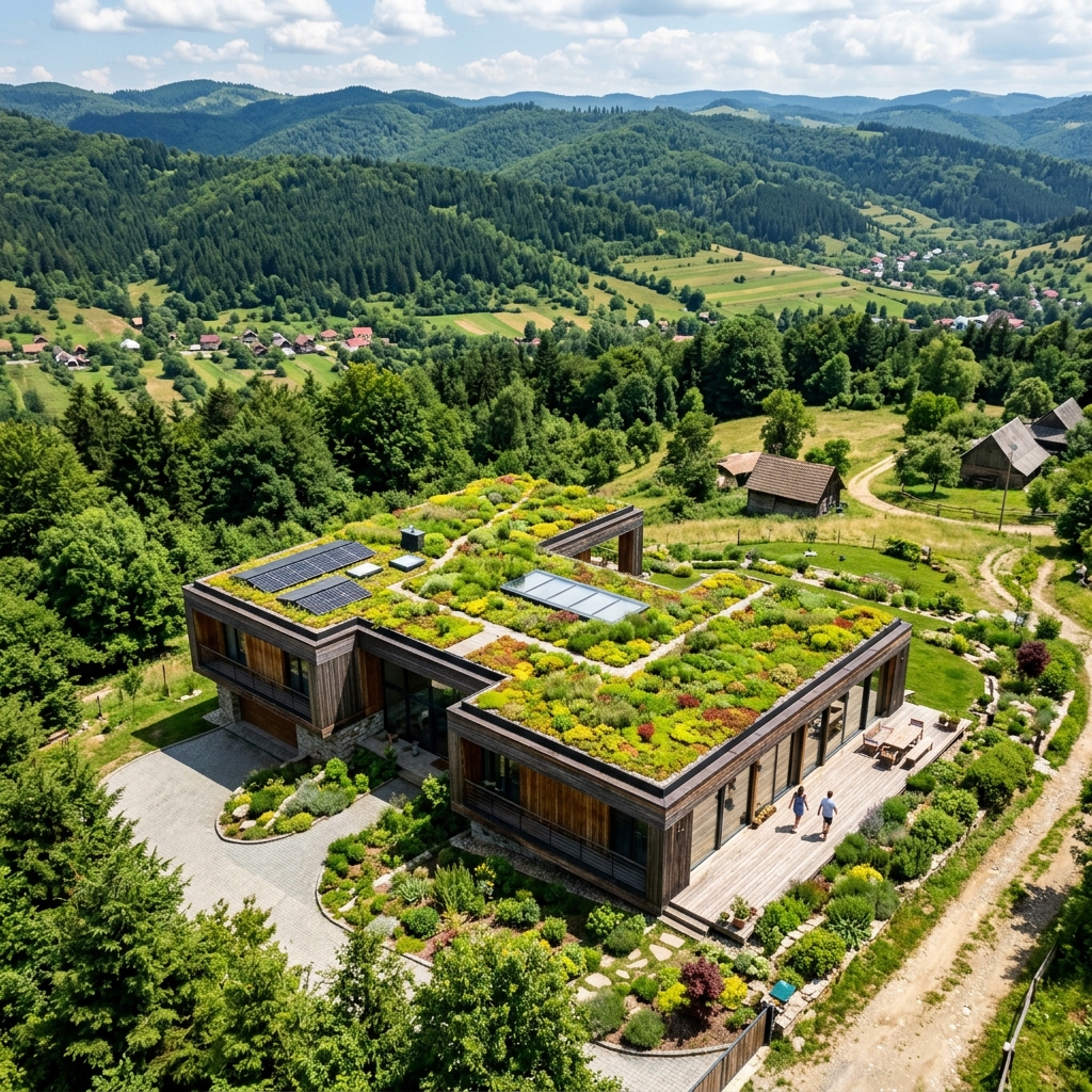 Acoperiș verde vegetal izolant