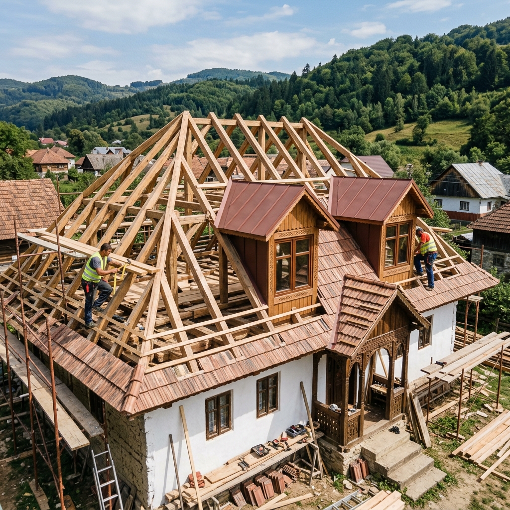 Mansardare și dulgherie șarpantă